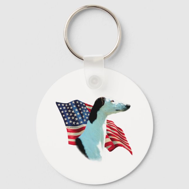 Greyhound Flag Key Ring (Front)