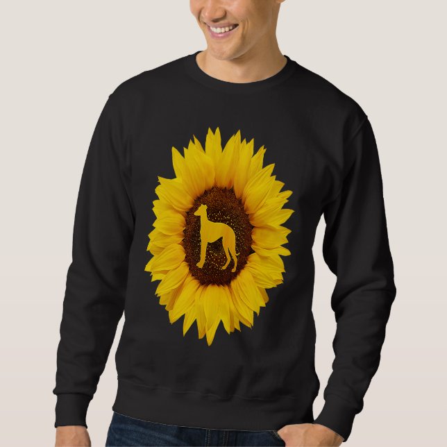 Greyhound  For Women Men Dog Pet Racer Sunflower Sweatshirt (Front)