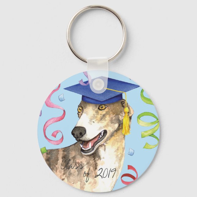 Greyhound Graduate Key Ring (Front)