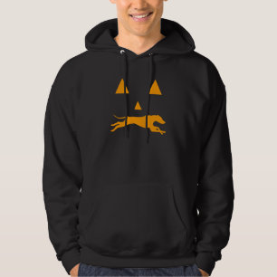 Greyhound Halloween Spooky Face  Dog Classic Hoodie