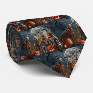 Greyhound Halloween Spooky Tie
