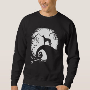 Greyhound Halloween Under The Moonlight Spooky Dog Sweatshirt