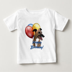 Greyhound Happy Birthday Balloons. Baby T-Shirt