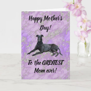 Greyhound Happy Mothers Day  Card