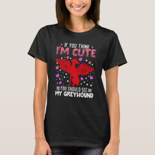 Greyhound Heart Valentine's Day Animal For Womens  T-Shirt