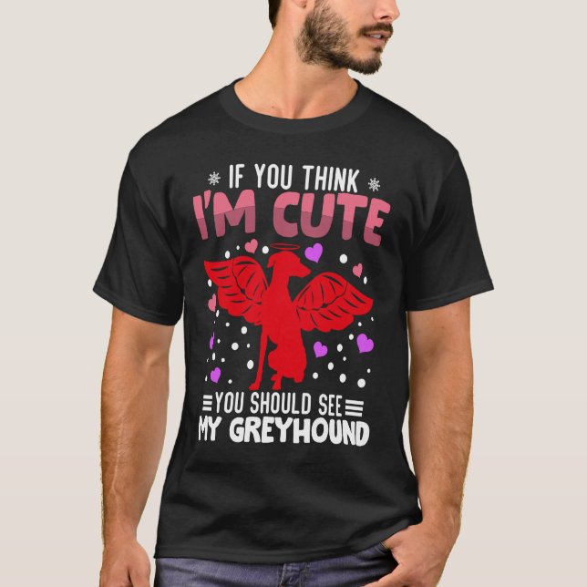 Greyhound Heart Valentine's Day Animal For Womens  T-Shirt (Front)