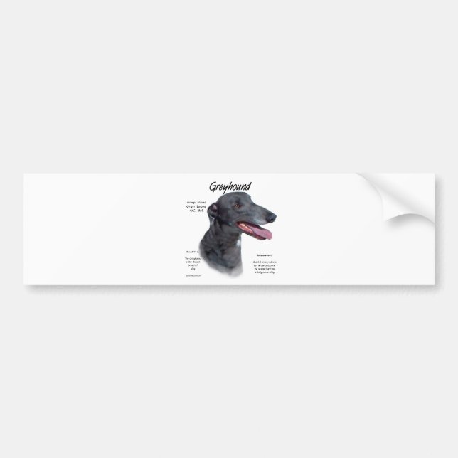 Greyhound History Design Bumper Sticker (Front)