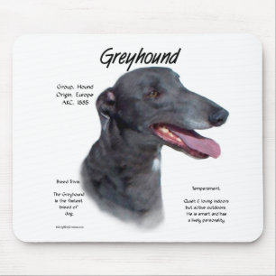 Greyhound History Design Mouse Pad