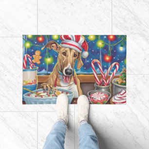 Greyhound Holiday Baking: Festive Christmas Doormat