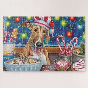 Greyhound Holiday Baking: Festive Christmas Jigsaw Puzzle