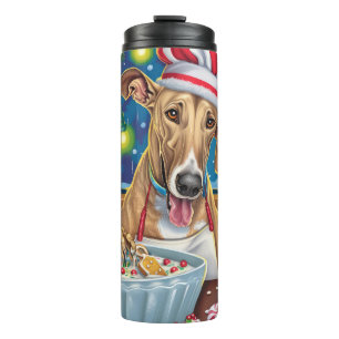Greyhound Holiday Baking: Festive Christmas Thermal Tumbler