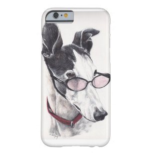 Greyhound in glasses Dog Art iphone 6 Case