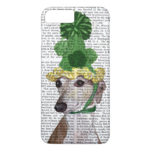 Greyhound in Green Knitted Hat 2 iPhone 8 Plus/7 Plus Case