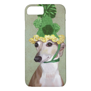 Greyhound in Green Knitted Hat iPhone 8/7 Case