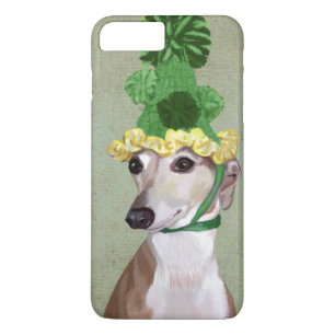 Greyhound in Green Knitted Hat iPhone 8 Plus/7 Plus Case