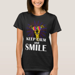 Greyhound  Keep Calm & Smile  Galgo Greyhound Hipp T-Shirt