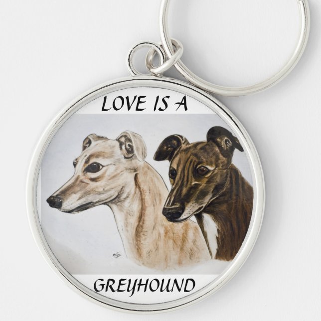 Greyhound Keyring (Front)