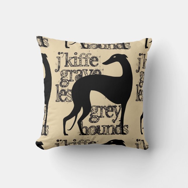 Greyhound Kiffé Cushion (Front)