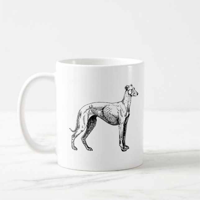 Greyhound Line Drawing Mug (Left)