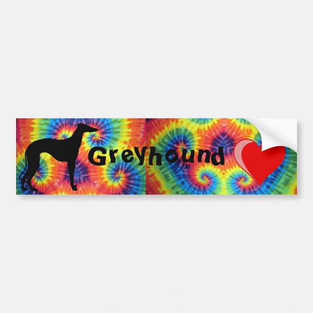 greyhound love bumper sticker (Front)