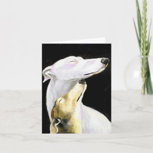 Greyhound Love Dog Art Note Card