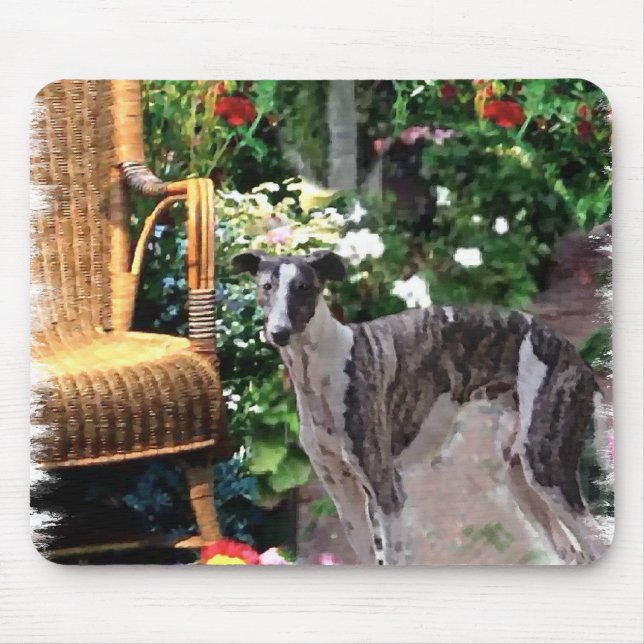 Greyhound Lovers Art Gifts Mouse Pad (Front)