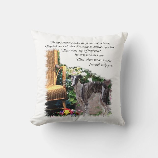 Greyhound Lovers Gifts Cushion (Front)