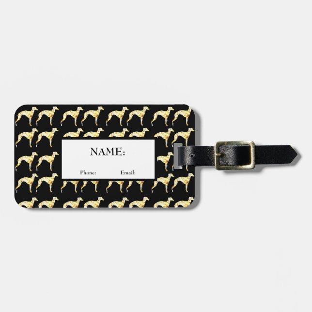 Greyhound Luggage Tag (Front Horizontal)