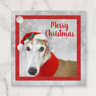Greyhound Merry Christmas Favour Tags