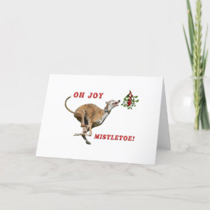 Greyhound & Mistletoe Holiday Card