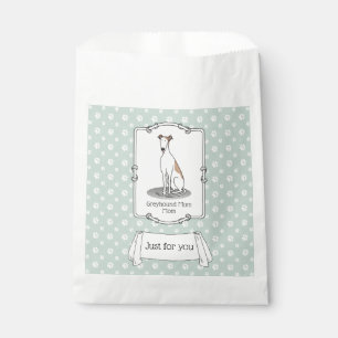 Greyhound Mum (fawn white) Cute Dog Mum Funny Favour Bag