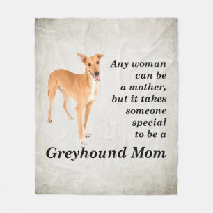 Greyhound Mum Fleece Blanket
