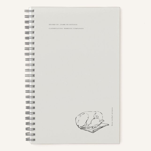 Greyhound- Naturalist Menagerie Archive  Notebook (Front)