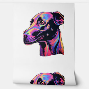 Greyhound Neon Design Wallpaper