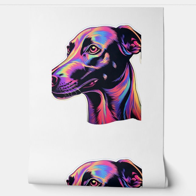 Greyhound Neon Design   Wallpaper (Unrolling)
