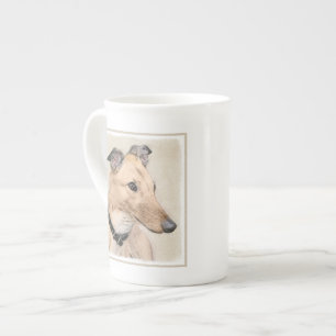 Greyhound Painting - Cute Original Dog Art Bone China Mug