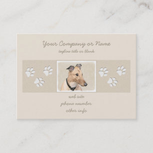 Greyhound Painting - Cute Original Dog Art Business Card