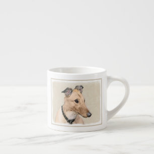 Greyhound Painting - Cute Original Dog Art Espresso Cup