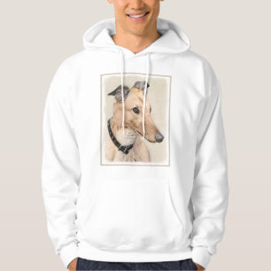 Greyhound Painting - Cute Original Dog Art Hoodie