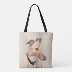 Greyhound Painting - Cute Original Dog Art Tote Bag