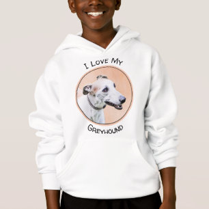 Greyhound Painting - Original Dog Art Cute