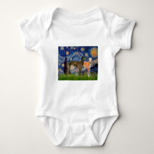 Greyhound Pair - Starry Night Baby Bodysuit