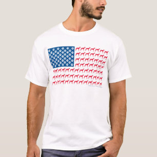 Greyhound Patriotic Flag T-Shirt
