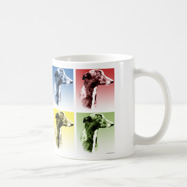 Greyhound Pop Art Coffee Mug (Right)