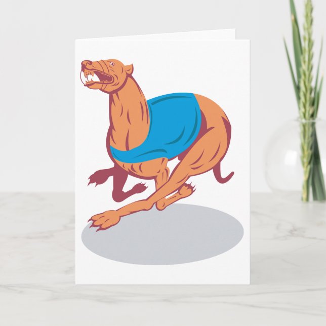 Greyhound Racing Greeting Cards (Front)