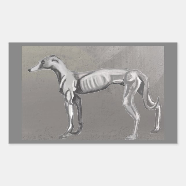 Greyhound Rectangular Sticker (Front)