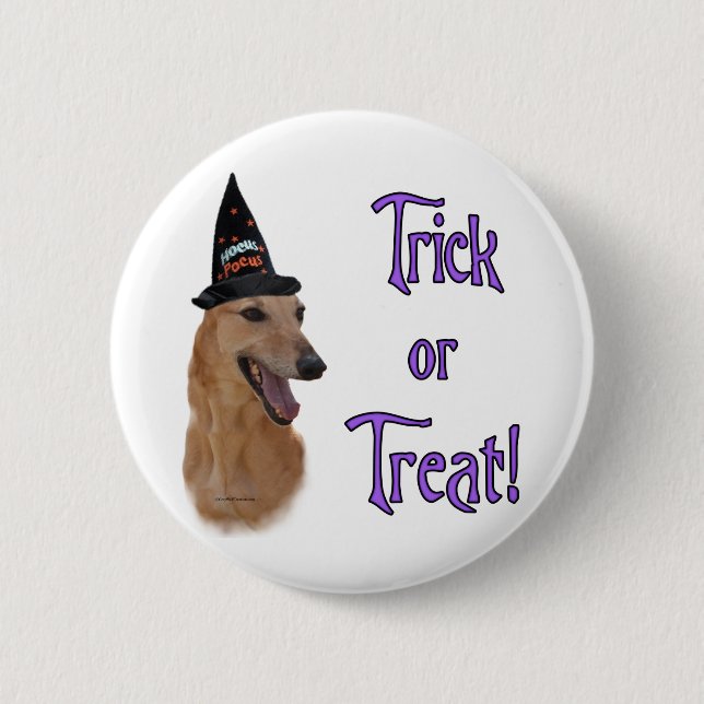 Greyhound (red) Trick 6 Cm Round Badge (Front)