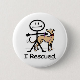 Greyhound Rescue 6 Cm Round Badge