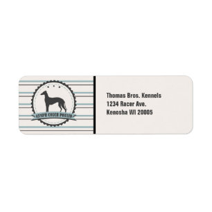 Greyhound Retired Racer 45 mph Lazy Dog Custom Return Address Label