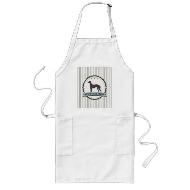 Greyhound Retired Racer 45 mph Lazy Dog Long Apron (Front)